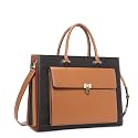 CLUCI Briefcase for Women Vegan Leather 15.6 Inch Laptop Bag Large Pocket Business Ladies Shoulder Bag
