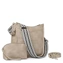 CLUCI Purses for Women, Vegen Leather Crossbody Bags for Woman Trendy, 2PCS Hobo Handbag with 2 Adjustable Guitar Strap