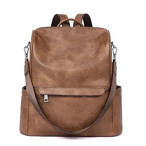 cluci womens backpack purse leather anti-theft large fashion designer travel bag ladies shoulder bags