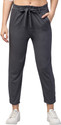clugenix Women Slim Fit Grey Cotton Blend Trousers