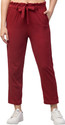 clugenix Women Slim Fit Maroon Cotton Blend Trousers