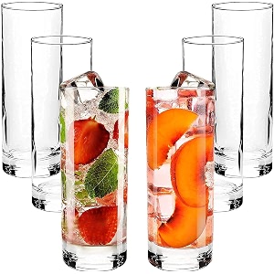 set of 6 glass for dining table water juice glass milkcold drink whiskey cocktail lead-free perfect for home round glass 300ml