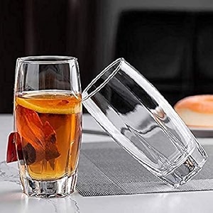 set of 6 glass for dining table water juice glass milkcold drink whiskey cocktail lead-free perfect for home glacier juice glass 330ml