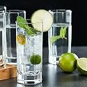 (Set of 6 Glass for Dining Table, Water, Juice Glass, Milk,Cold Drink, Whiskey, Cocktail, Lead-Free, Perfect for Home (Hexa Juice Glass 330ML)