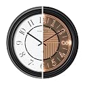 CLXEAST 14" Illuminated in/Outdoor Atomic Wall Clock Waterproof,IP65 Rating