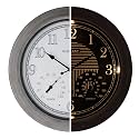 CLXEAST 18" Illuminated Outdoor Atomic Wall Clock Waterproof
