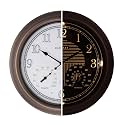 CLXEAST 18" Illuminated Outdoor Atomic Analog Clocks Waterproof,IP65 Rating