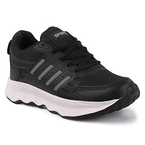 clymb mens lightweight mesh running shoes  breathable casual sneakers  comfortable walking stylish lace-up sports shoes for outdoor amp training