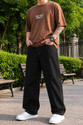 Clyver Men Straight Fit Mid Rise Black