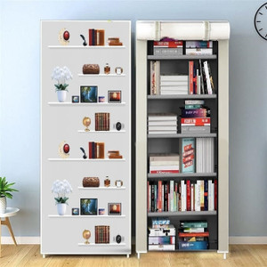 CMerchants 6 Shelf Book Rack Print Metal