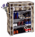 CMerchants Classic-Flower05-Stand Metal Collapsible Shoe Stand