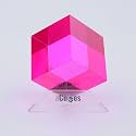 CMY Cubes The M Cube (30mm) - Magenta Hue Cube - Optical Color Cube - Diamond Polished - Teaches Subtractive Color Mixing - Educational, Scientific, Physics & Kinetic Art Desk Object