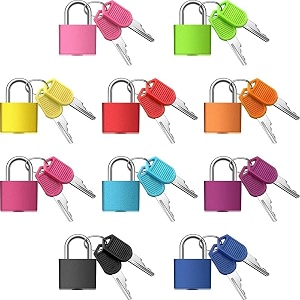 cnb suitcase trolley bag locks with keys metal padlocks luggage padlocks multicolor small padlock keyed padlock for school gym pack of 4