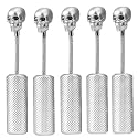 CNB TSA Approved Travel Luggage Locks with Skull Style -Steel Padlocks with 2 Keys for Baggage, Suitcases &amp; Backpacks (Assorted Color) (Pack of 5)