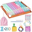 Cnbnd Aluminum Potholder Loom Kit for Kids,7.5 Inch Metal Weaving Loom