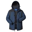 CNBQDD Winter Jackets Mens Skiing Coats Warm Waterproof Ski Snow Coat with Hooded for Cold Weather