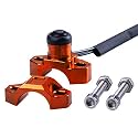 ORAEVY CNC Universal Motorcycle Engine Stop Start Kill Switch Button with Mounting Backplate Compatible with SX EXC XCF Duke LC4 SMR SMC SUPERDUKE - Orange