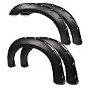 CNNELL Fender Flares Kit Compatible with 1999-2007 Ford F250 F350 Super Duty, (Does Not Fit Dually Models), Front Rear Fenders Smooth Black Finish Pocket Rivet Style 4pcs