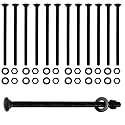 CNQLIS 1/2" x 10" Carriage Bolts Kit, 25PCS Black Carriage Bolts