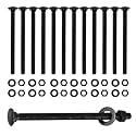 CNQLIS 3/8" x 6" Carriage Bolts Kit, 25PCS Black Carriage Bolts