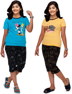 cnt kids nightwear girls printed cotton blend