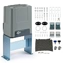 CO-Z 1400 lb. Chain-Driven Gate Opening Kit with Two Remote Controls, Electric Gate Opener with 1-100% Stepless Speed Integrated Battery 140W Brushless Motor for 40-Foot Gates