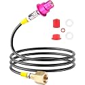 CO2 Quick Adapter with 60in High-pressure Hose, CO2 Quick-Connect Compatible with Duo/Terra/Art/E-Duo/Crystal 3.0/GAIA Soda Maker, CGA320 Valve for Large CO2 Tank