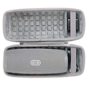 co2crea hard travel case for jbl charge 4 portable bluetooth speaker ouside black and inside grey