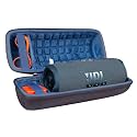co2crea Hard Travel Case for JBL Charge 4 Portable Bluetooth Speaker (Ouside Black and Inside Blue)