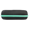 co2crea Hard Travel Case for JBL Charge 4 Waterproof Bluetooth Speaker (Black Case + Teal Zipper)