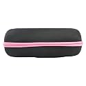 co2crea Hard Travel Case for JBL Charge 4 Waterproof Bluetooth Speaker (Black Case + Pink Zipper)