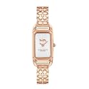 Coach Cadie Qtz Basic Silver White Rectangle