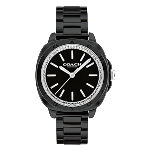 Coach Kitt Qtz Basic Black Tonneau Dial