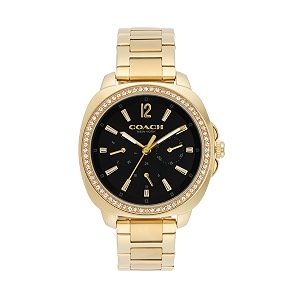 Coach Kitt Qtz Multifunction Black Tonneau Dial