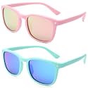 COASION Polarized Kids Sunglasses UV 400 Protection for Girls Boys Classic Retro Style Toddler Shades Age 3-12