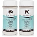 COAT DEFENSE Daily Preventative Powder & Rain Rot Treatment for Horses | Safe & Effective Equine Sweet Itch, Skin Funk, Scratches | Dry Horse Shampoo, 16 oz. | All Natural Ingredients (Pack of 2)