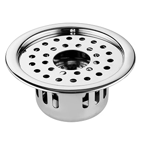 coats anti-cockroach drain strainer jali  pack of 2  with hole floor round 304-grade stainless steel  5 inch  floor drainer with cockroach trap for bathroom kitchen
