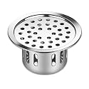 COATS Anti-Cockroach Drain Strainer Jali Plain | Pack of 2 | Floor (Round) 304-Grade Stainless Steel | 5 inch| Floor Drainer with Cockroach Trap for Bathroom, Kitchen