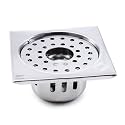 COATS Anti-Cockroach Drain Strainer Jali with Hole (Square) 304-Grade Stainless Steel | 5 inch | Floor Drainer with Cockroach Trap for Floor, Bathroom, Kitchen, wash Basin