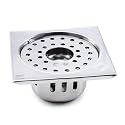 COATS Anti-Cockroach Drain Strainer Jali | Pack of 2 | with Hole (Square) 304-Grade Stainless Steel | 5 inch | Floor Drainer with Cockroach Trap for Floor, Bathroom, Kitchen, wash Basin