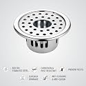 COATS Anti-Cockroach Drain Strainer Jali | Pack of 2 | with (Round) Hole Floor 304-Grade Stainless Steel | 5 inch | Floor Drainer with Cockroach Trap for Bathroom, Kitchen