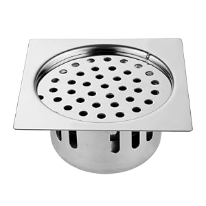coats anti-cockroach drain strainer plain jali  pack of 2  square 304-grade stainless steel  5 inch  floor drainer with cockroach trap for floor bathroom kitchen wash basin