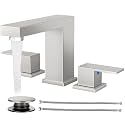 Cobbe Bathroom Faucet 3 Hole, Brushed Nickel Bathroom Sink Faucet 8 Inch