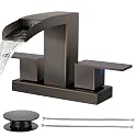 Cobbe Waterfall Bathroom Faucet, Bronze 4 Inch Centerset 2 or 3 Hole