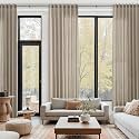 Cobblestone Linen Curtains 132 Inch Length for