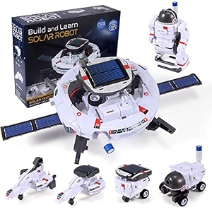 cobfdha stem projects toys for kids ages 8-12 solar robot science kits gifts for 8-14 year old teen boys girls 120pcs building experiments for teenage ages 9 10 11 13