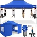 COBIZI 10x15 Heavy Duty Pop up Canopy Tent with Sidewalls Commercial Canopy