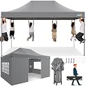 COBIZI 10x15 Heavy Duty Pop up Canopy Tent with Sidewalls Commercial Canopy