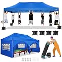 COBIZI 10x20 Heavy Duty Pop up Canopy Tent with Sidewalls Commercial Canopy