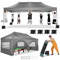 COBIZI 10x20 Heavy Duty Pop up Canopy Tent with Sidewalls Commercial Canopy